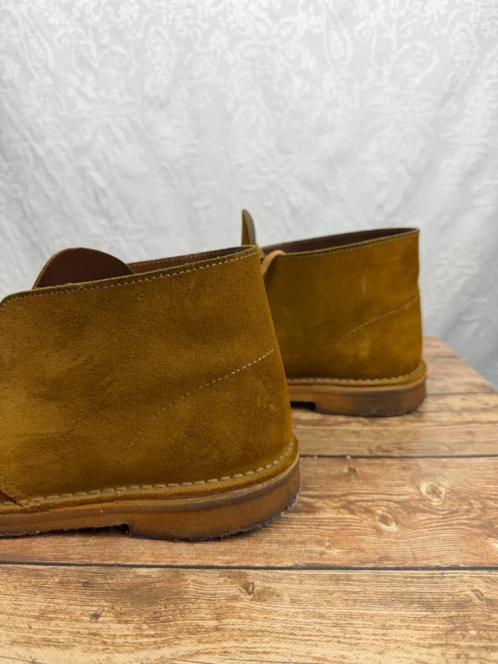 Clarks Men’s Brown Tan Suede Chukka Desert Boots Lace Up Ankle Size 10
